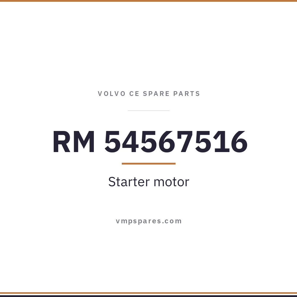 RM 54567516 – Starter motor