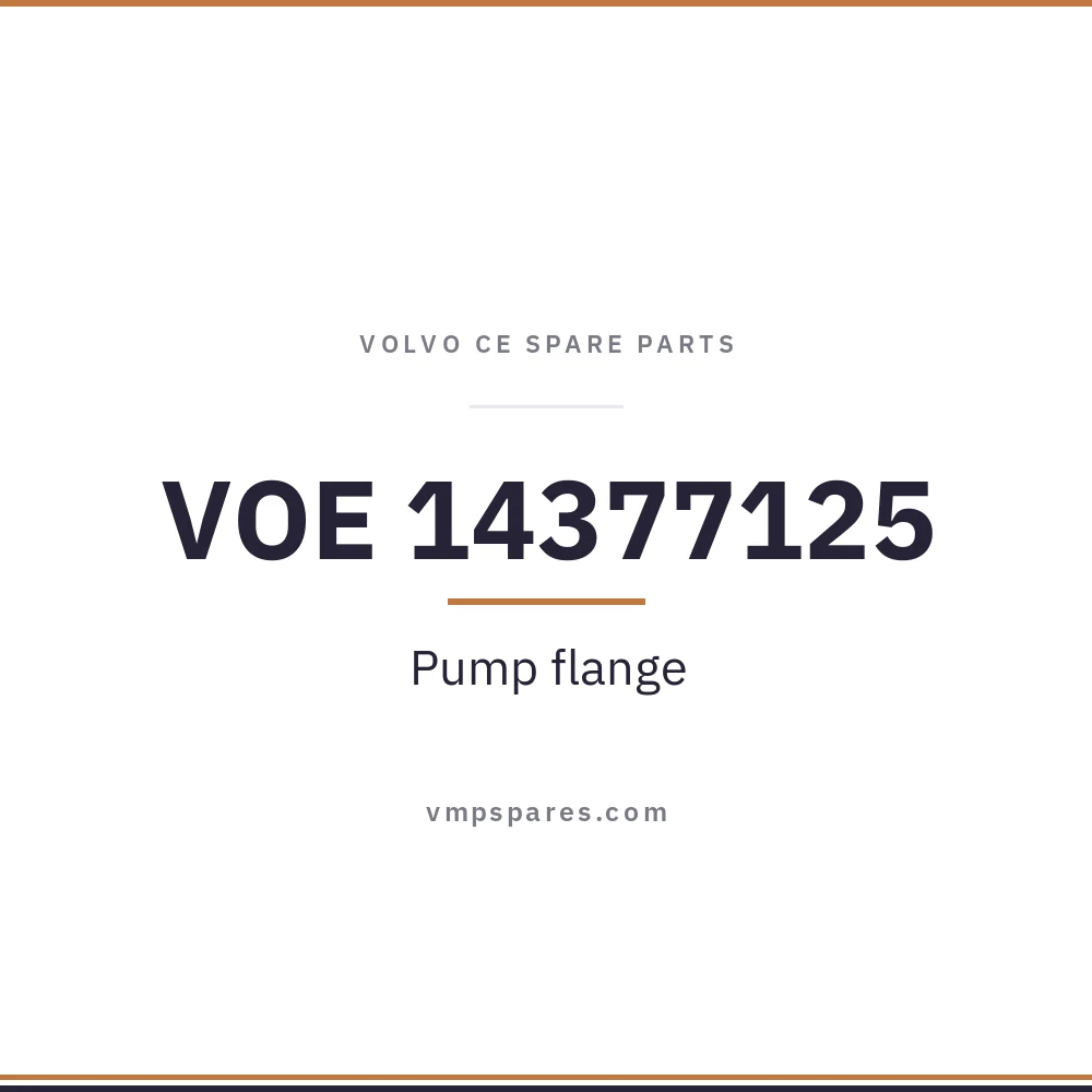 VOE 14377125 – Pump flange