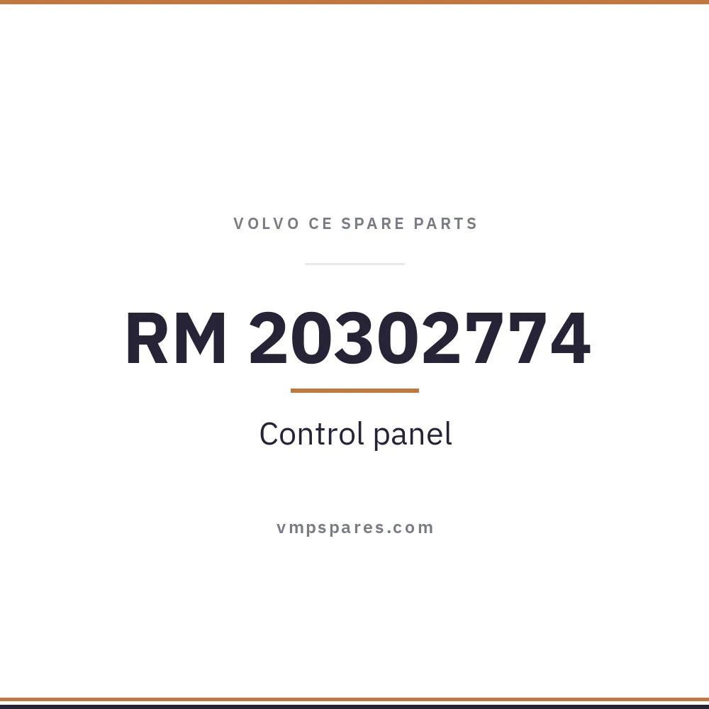 RM 20302774 – Control panel
