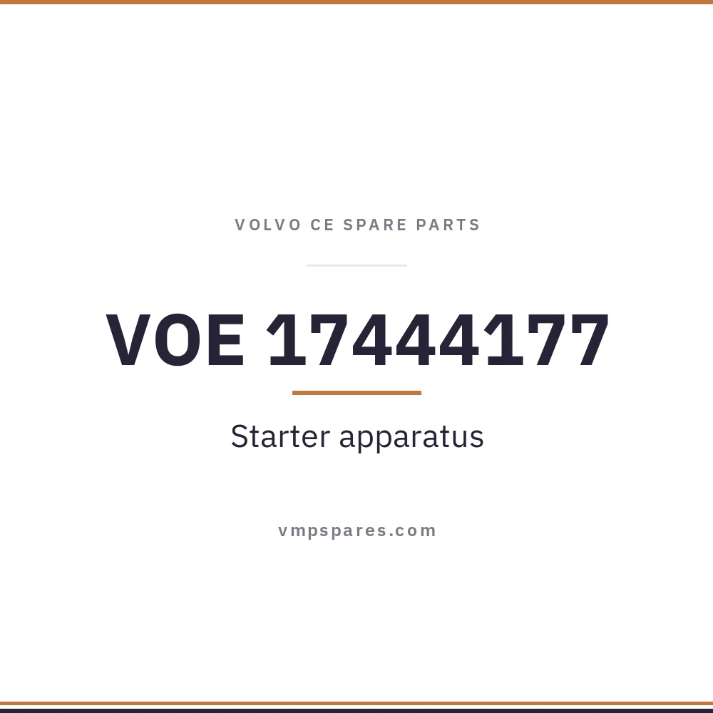 VOE 17444177 – Starter apparatus