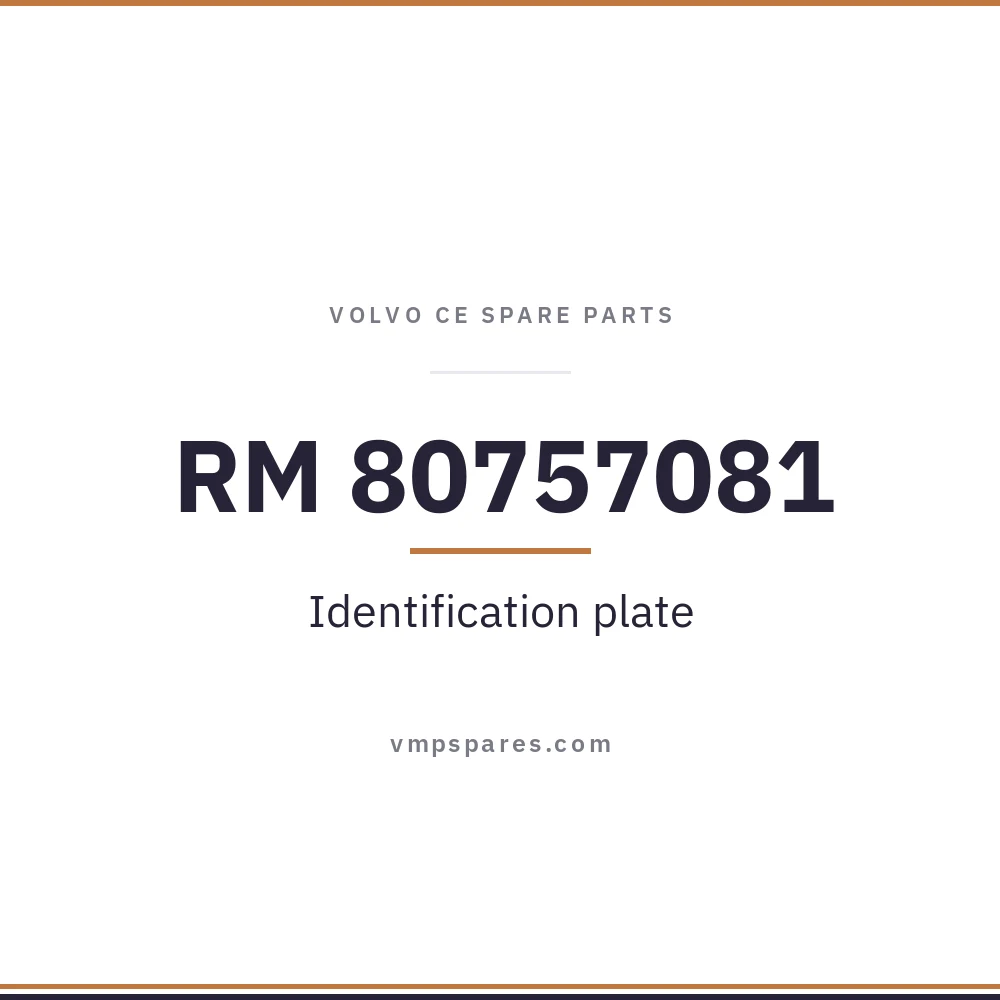 RM 80757081 – Identification plate