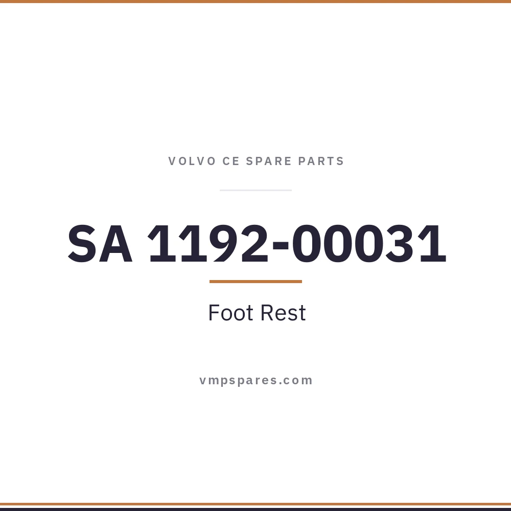 SA 1192-00031 – Foot Rest