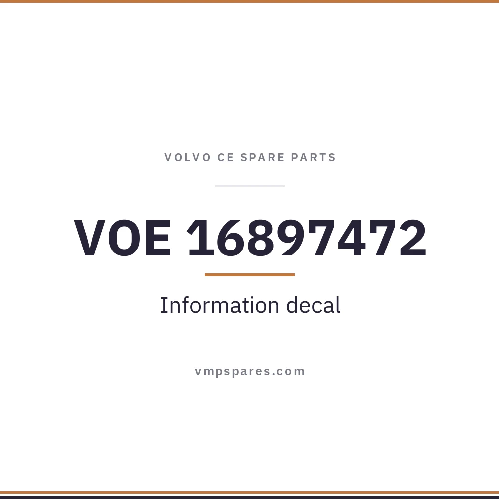 VOE 16897472 – Information decal
