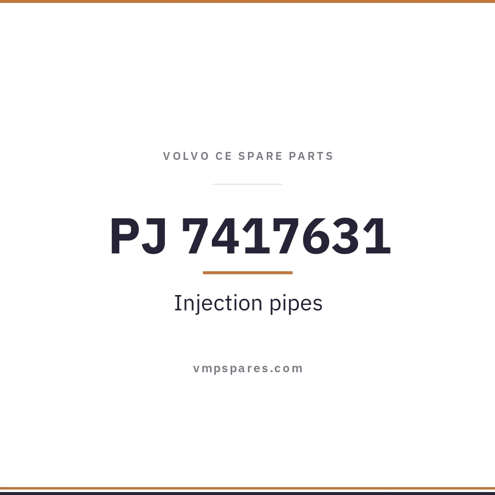 PJ 7417631 – Injection pipes