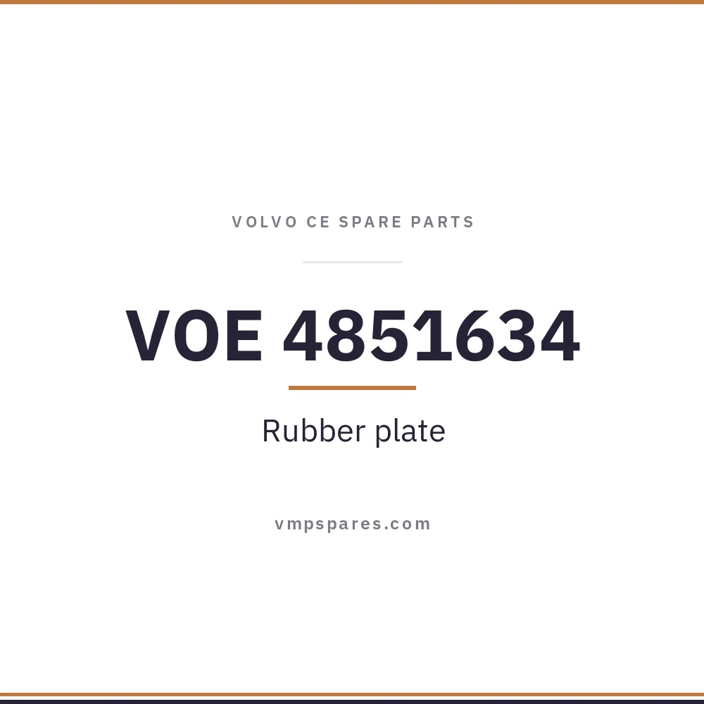 VOE 4851634 – Rubber plate