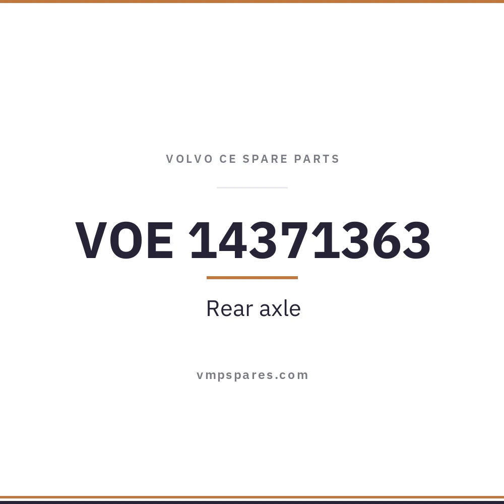 VOE 14371363 – Rear axle