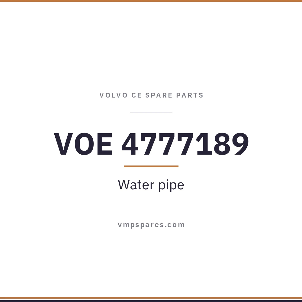 VOE 4777189 – Water pipe