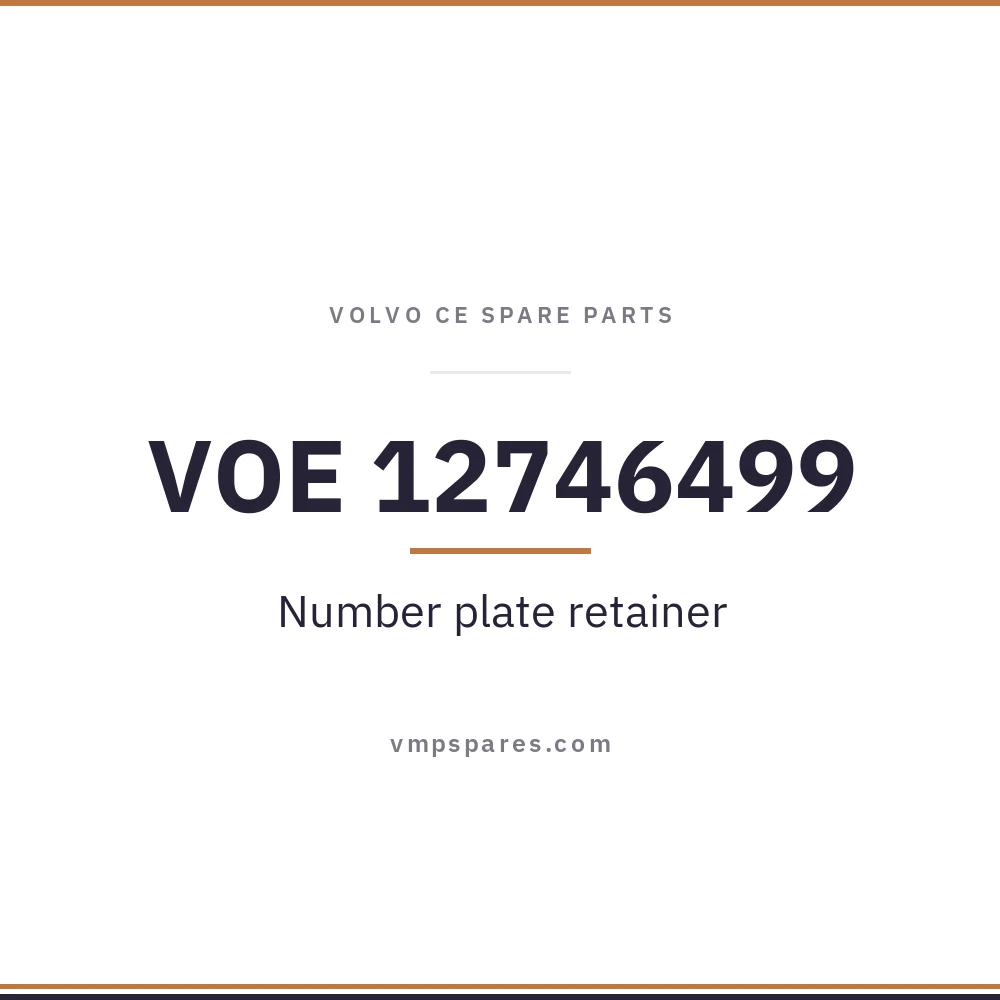 VOE 12746499 – Number plate retainer