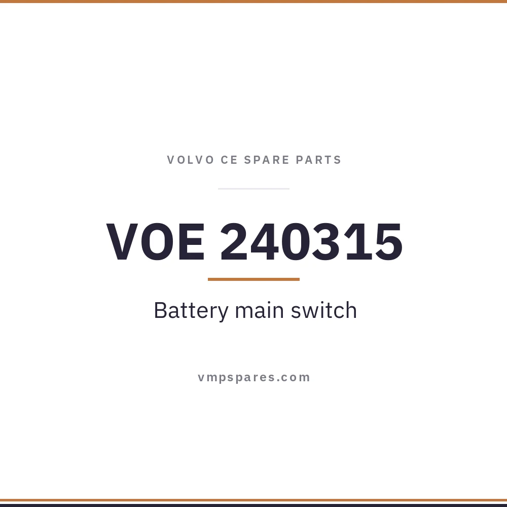 VOE 240315 – Battery main switch
