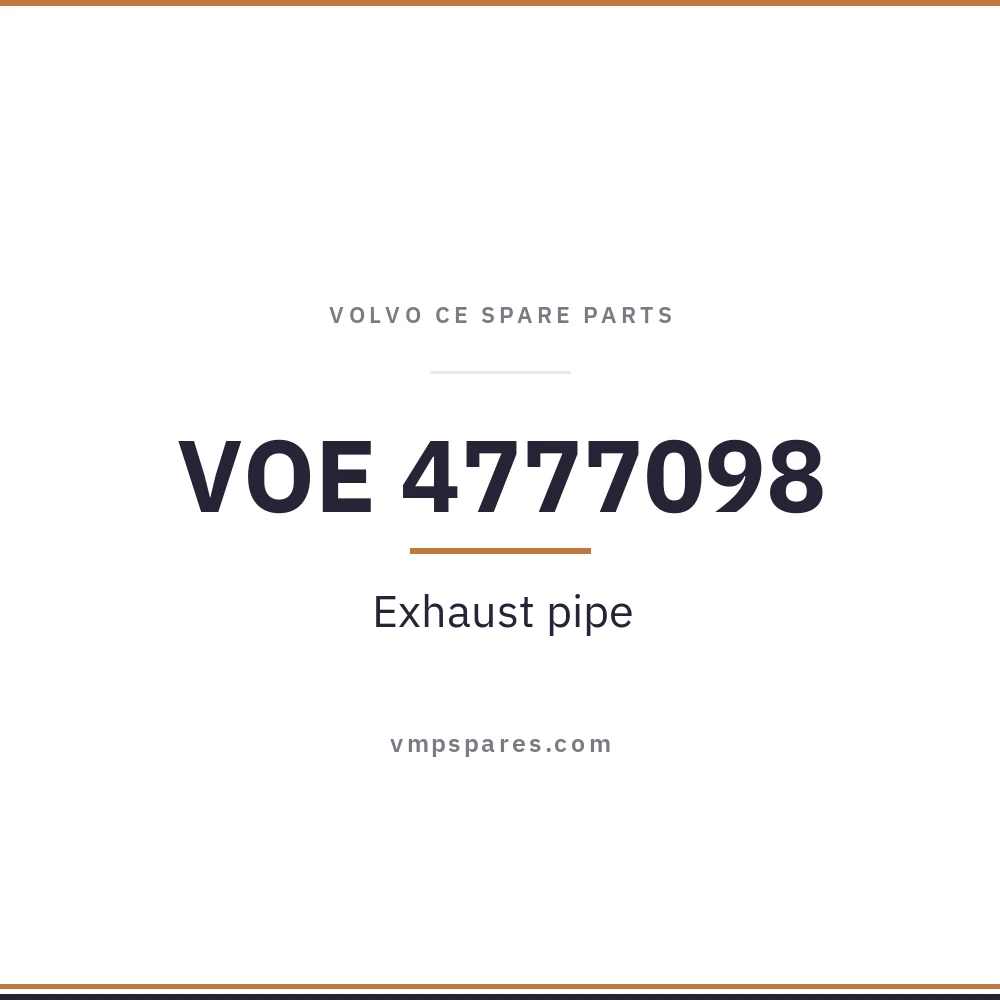 VOE 4777098 – Exhaust pipe