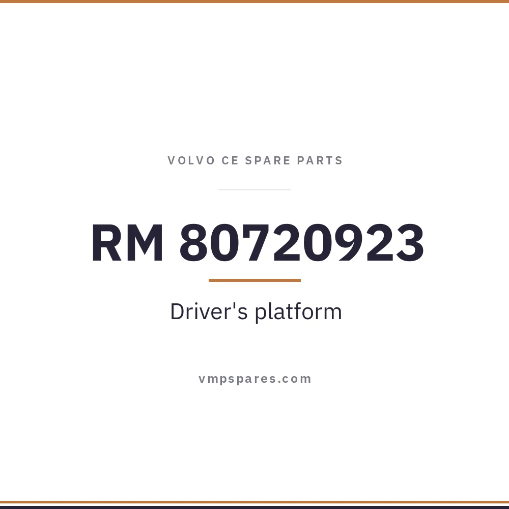 RM 80720923 – Driver’s platform