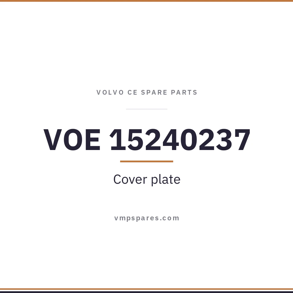 VOE 15240237 – Cover plate