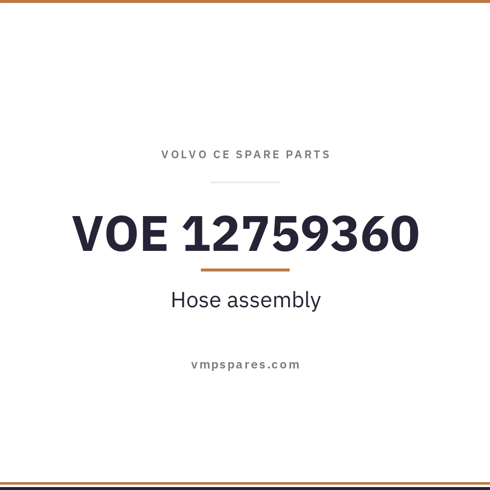 VOE 12759360 – Hose assembly