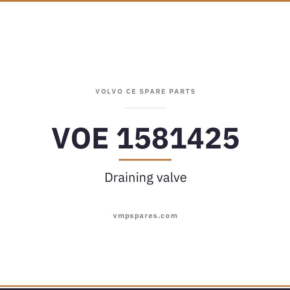VOE 1581425 – Draining valve