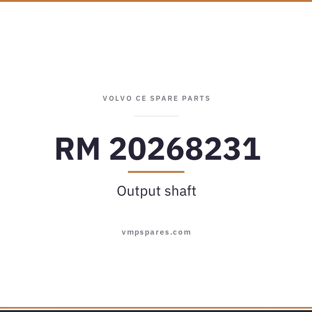 RM 20268231 – Output shaft
