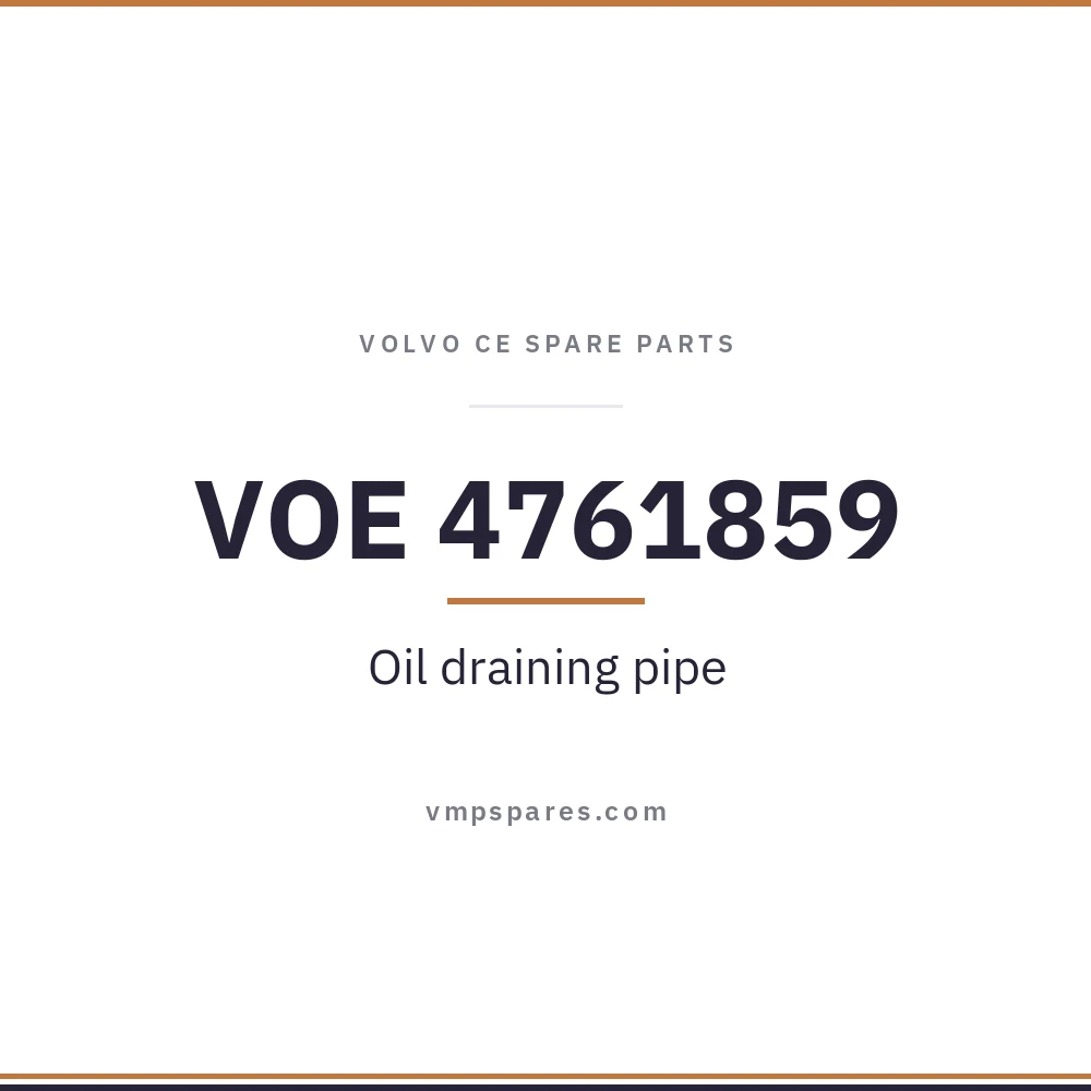 VOE 4761859 – Oil draining pipe