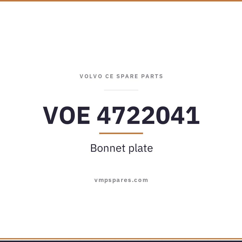 VOE 4722041 – Bonnet plate