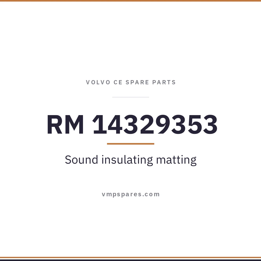 RM 14329353 – Sound insulating matting