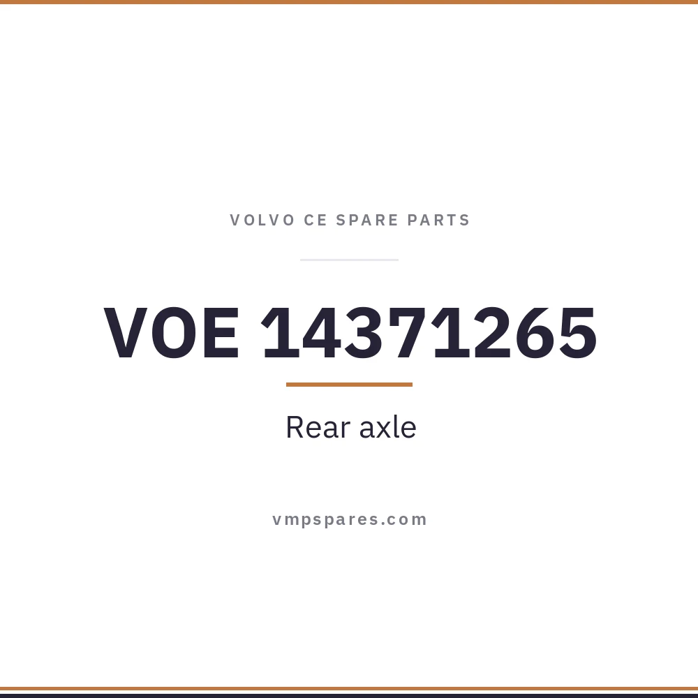 VOE 14371265 – Rear axle