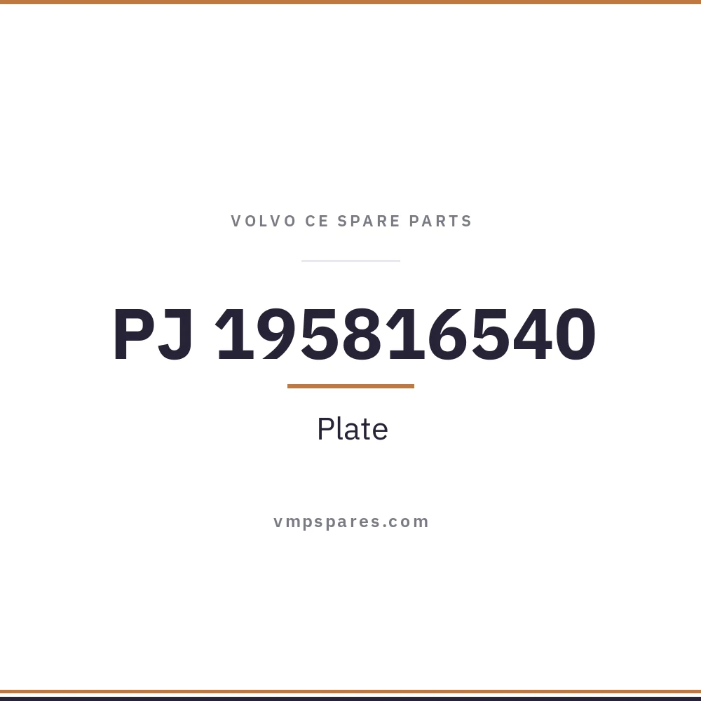 PJ 195816540 – Plate