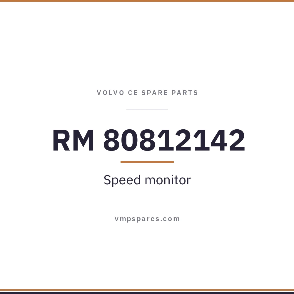 RM 80812142 – Speed monitor