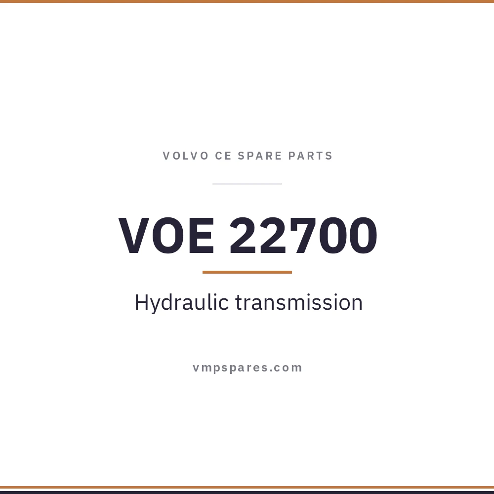 VOE 22700 – Hydraulic transmission