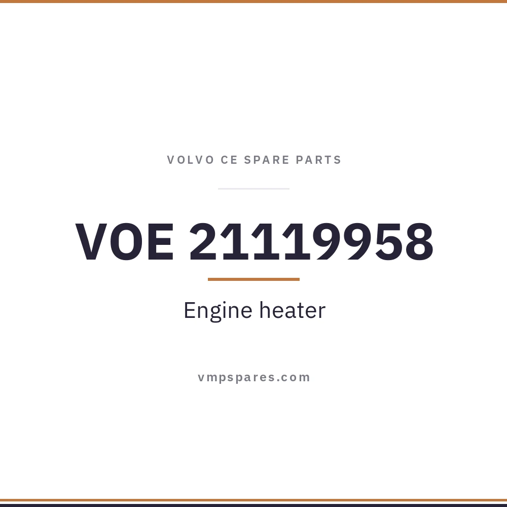 VOE 21119958 – Engine heater