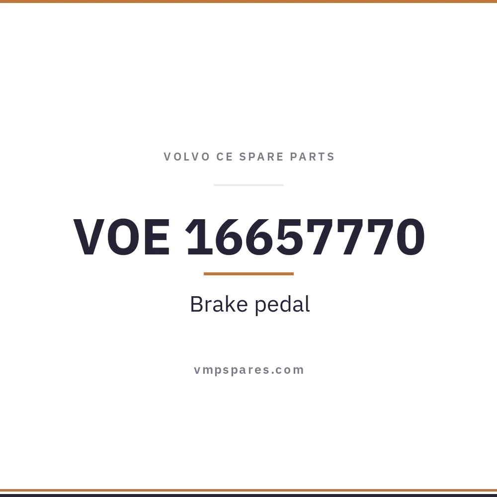 VOE 16657770 – Brake pedal