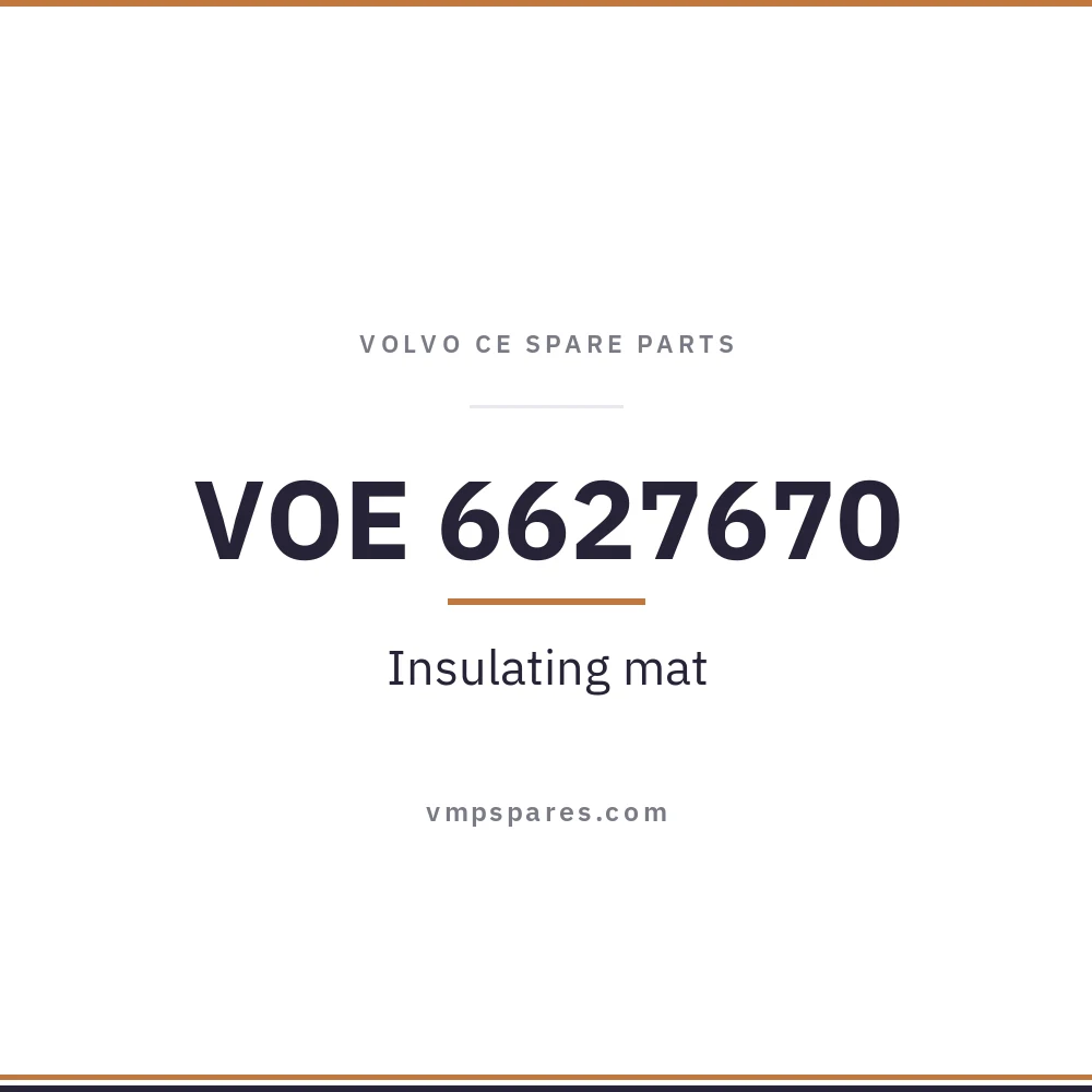VOE 6627670 – Insulating mat