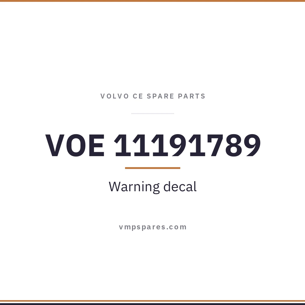 VOE 11191789 – Warning decal