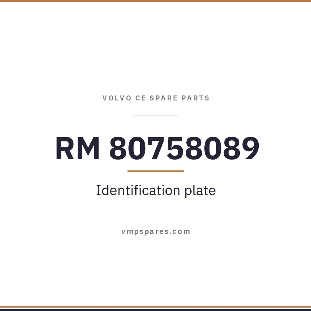 RM 80758089 – Identification plate