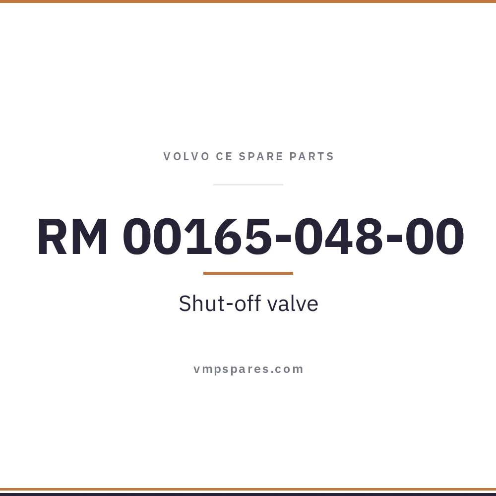 RM 00165-048-00 – Shut-off valve