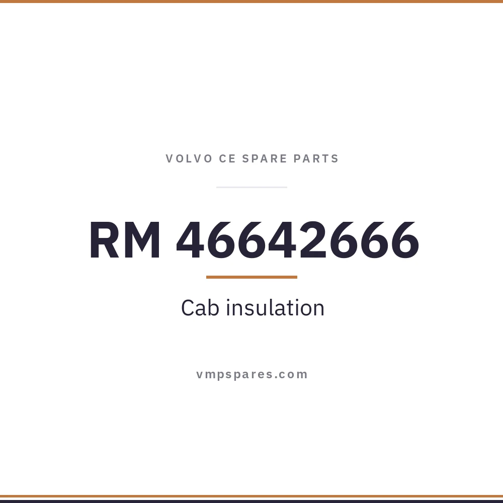 RM 46642666 – Cab insulation