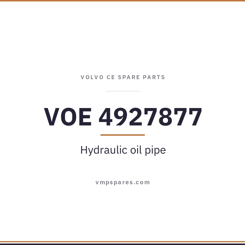 VOE 4927877 – Hydraulic oil pipe