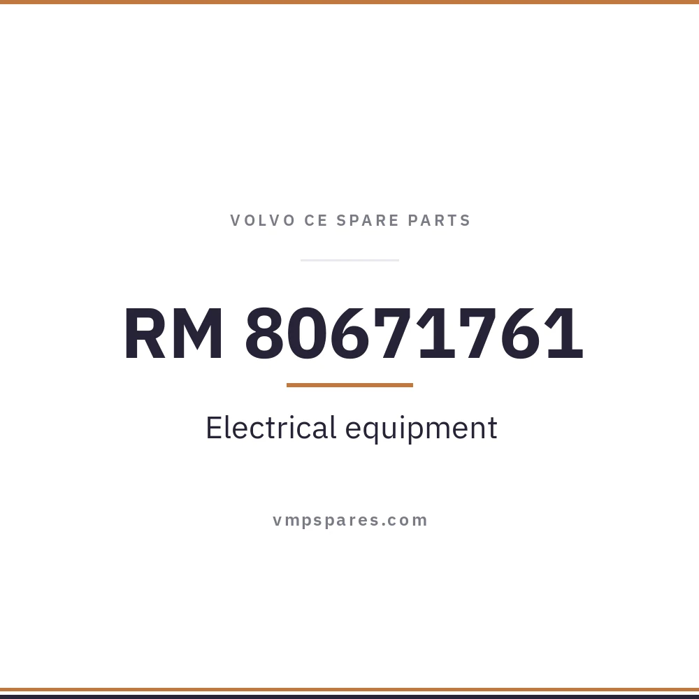 RM 80671761 – Electrical equipment