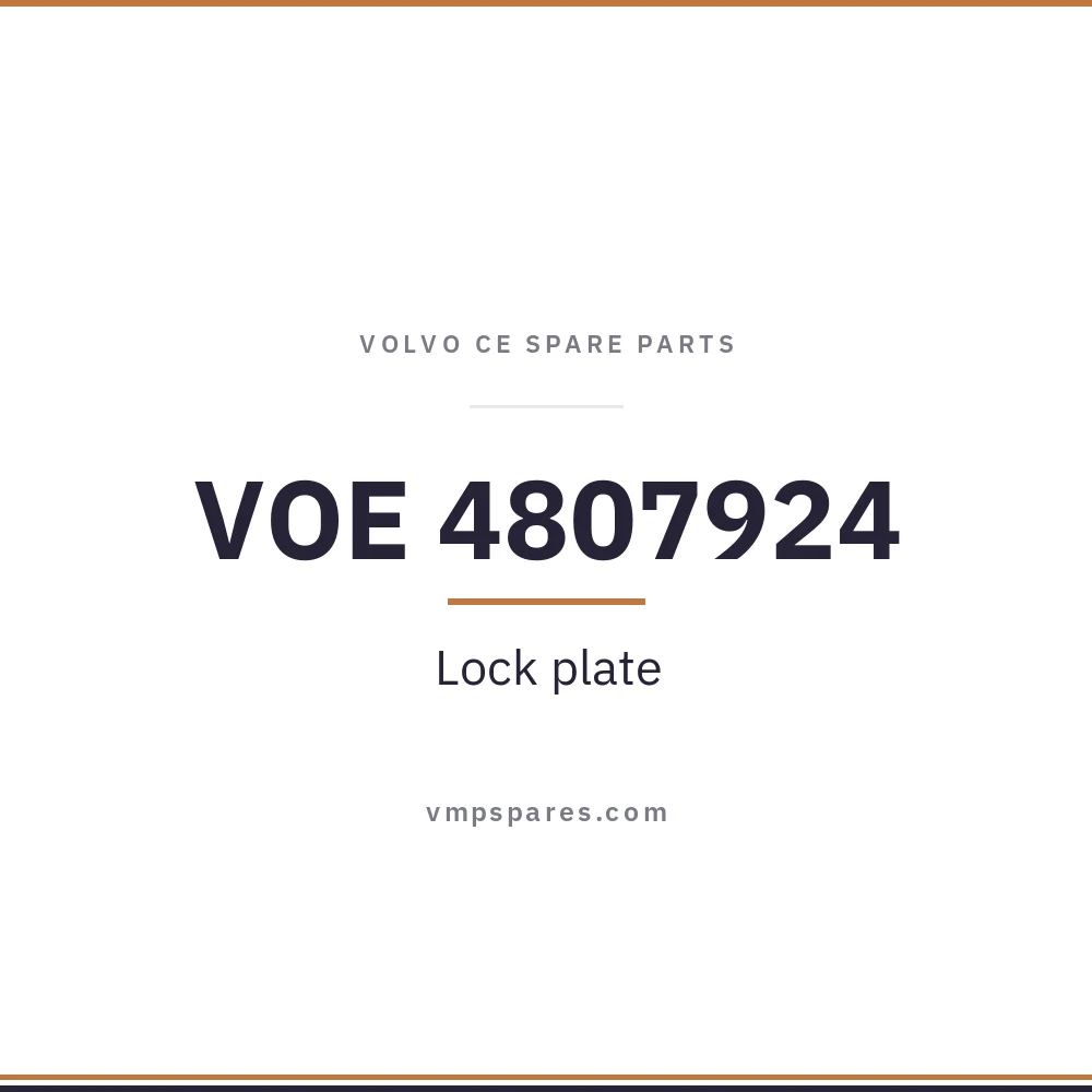 VOE 4807924 – Lock plate