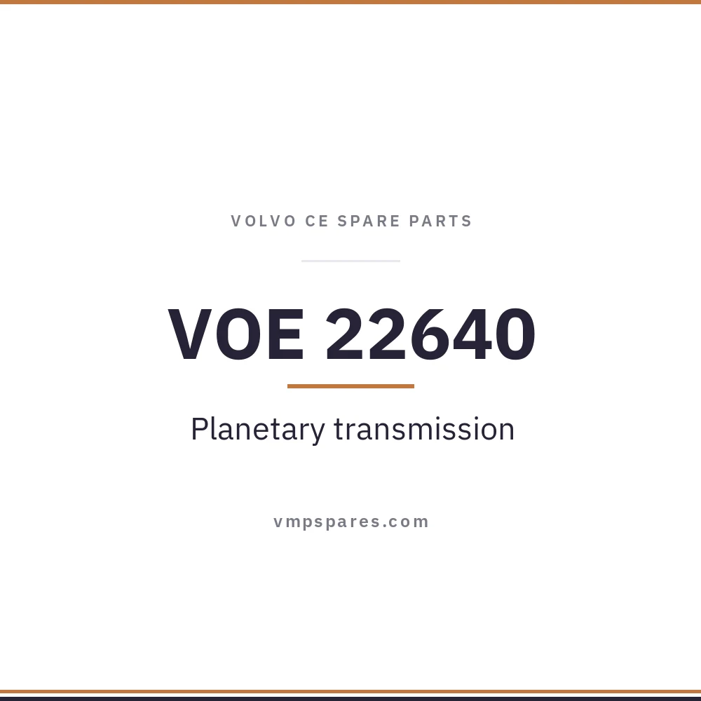 VOE 22640 – Planetary transmission