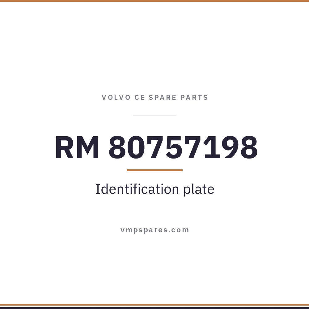 RM 80757198 – Identification plate