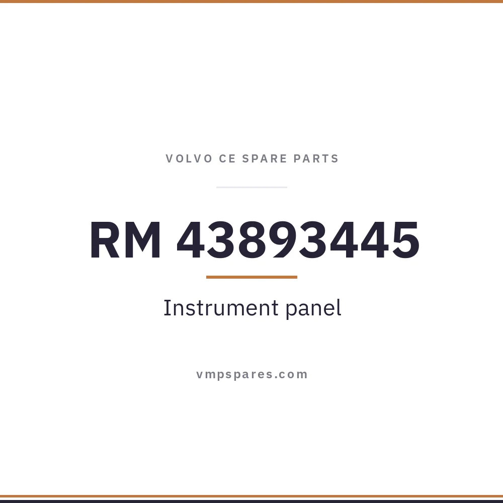 RM 43893445 – Instrument panel