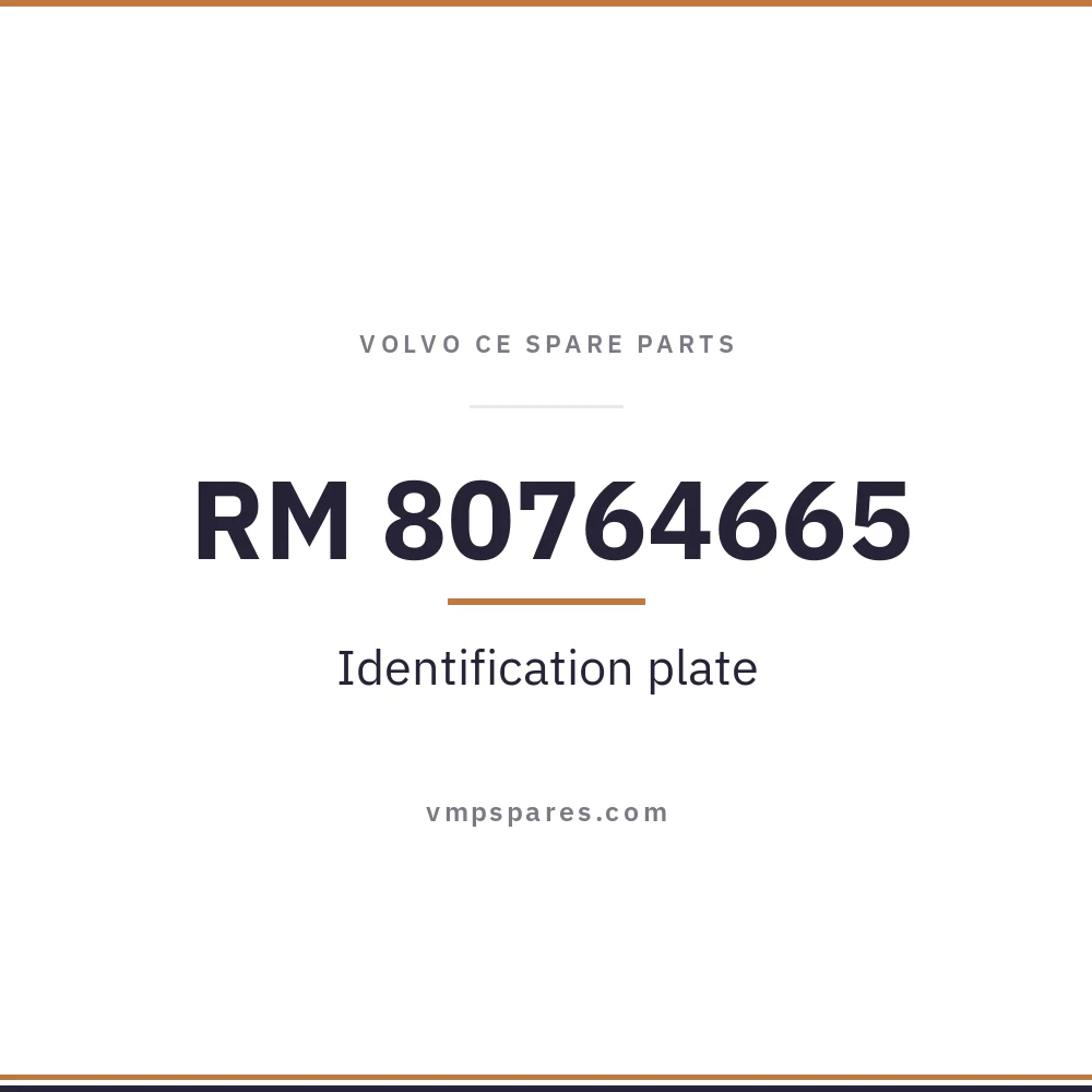 RM 80764665 – Identification plate