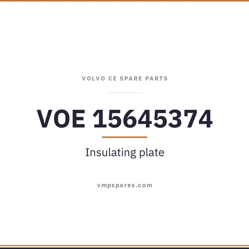 VOE 15645374 – Insulating plate