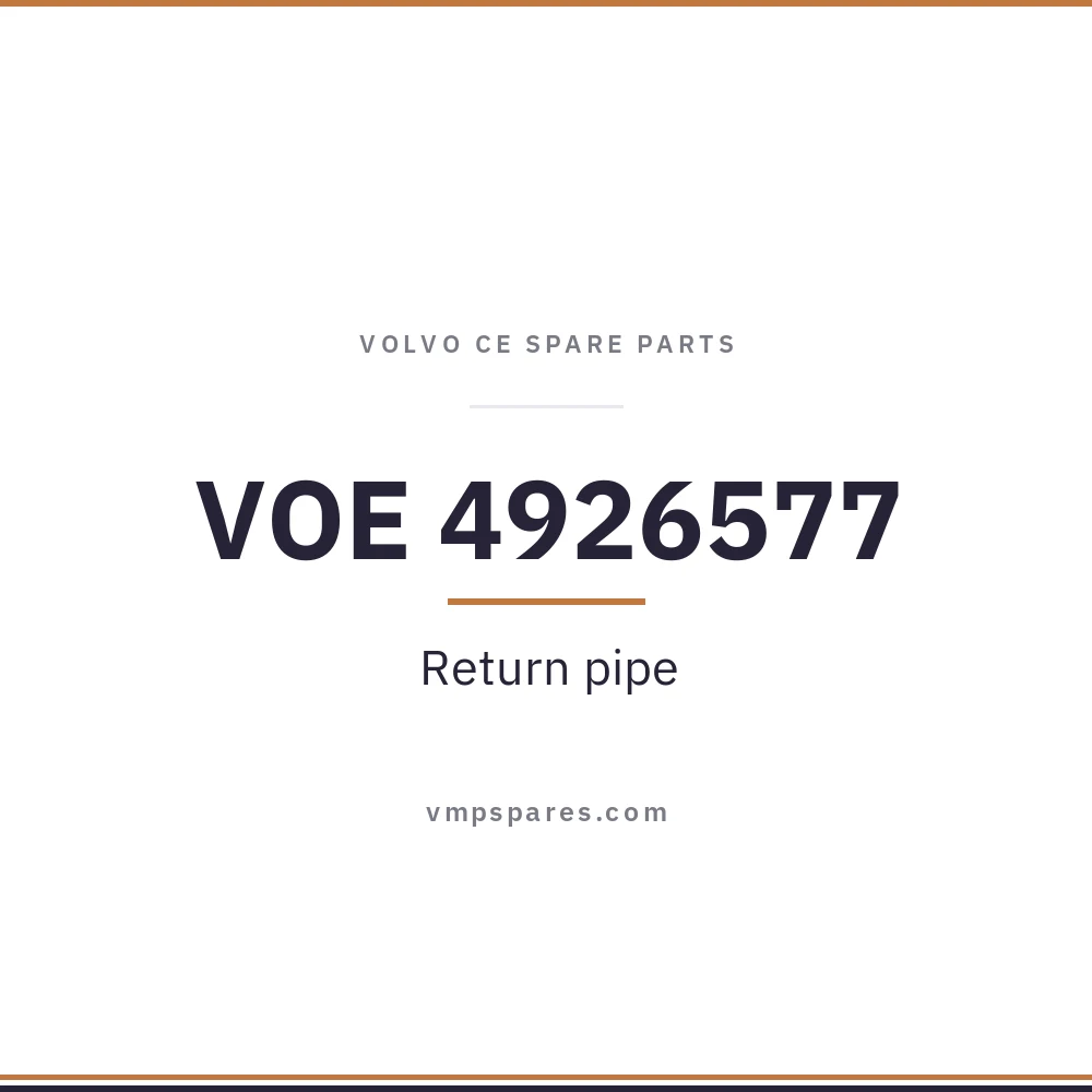 VOE 4926577 – Return pipe