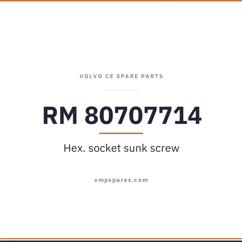 RM 80707714 – Hex. socket sunk screw