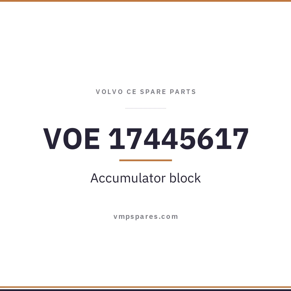 VOE 17445617 – Accumulator block