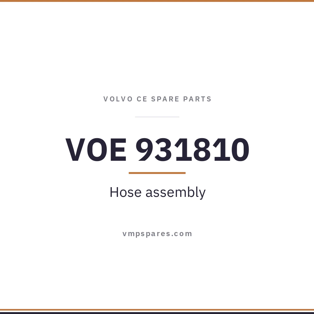 VOE 931810 – Hose assembly