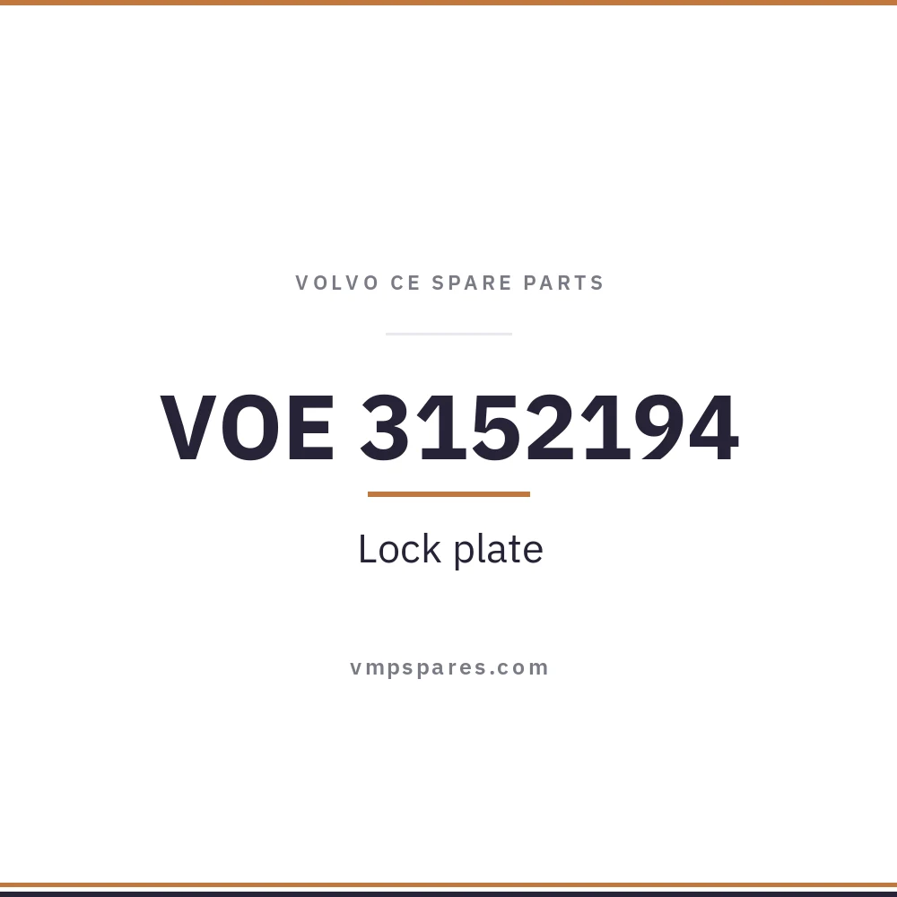 VOE 3152194 – Lock plate