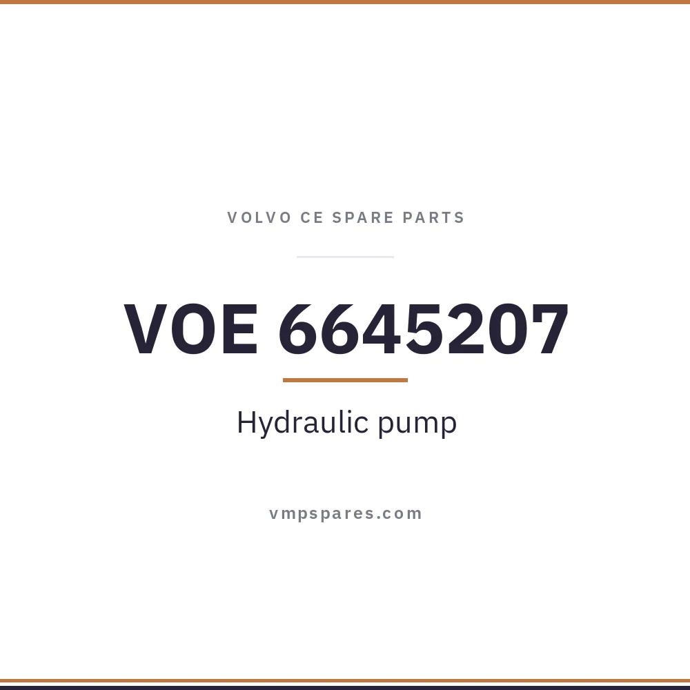VOE 6645207 – Hydraulic pump