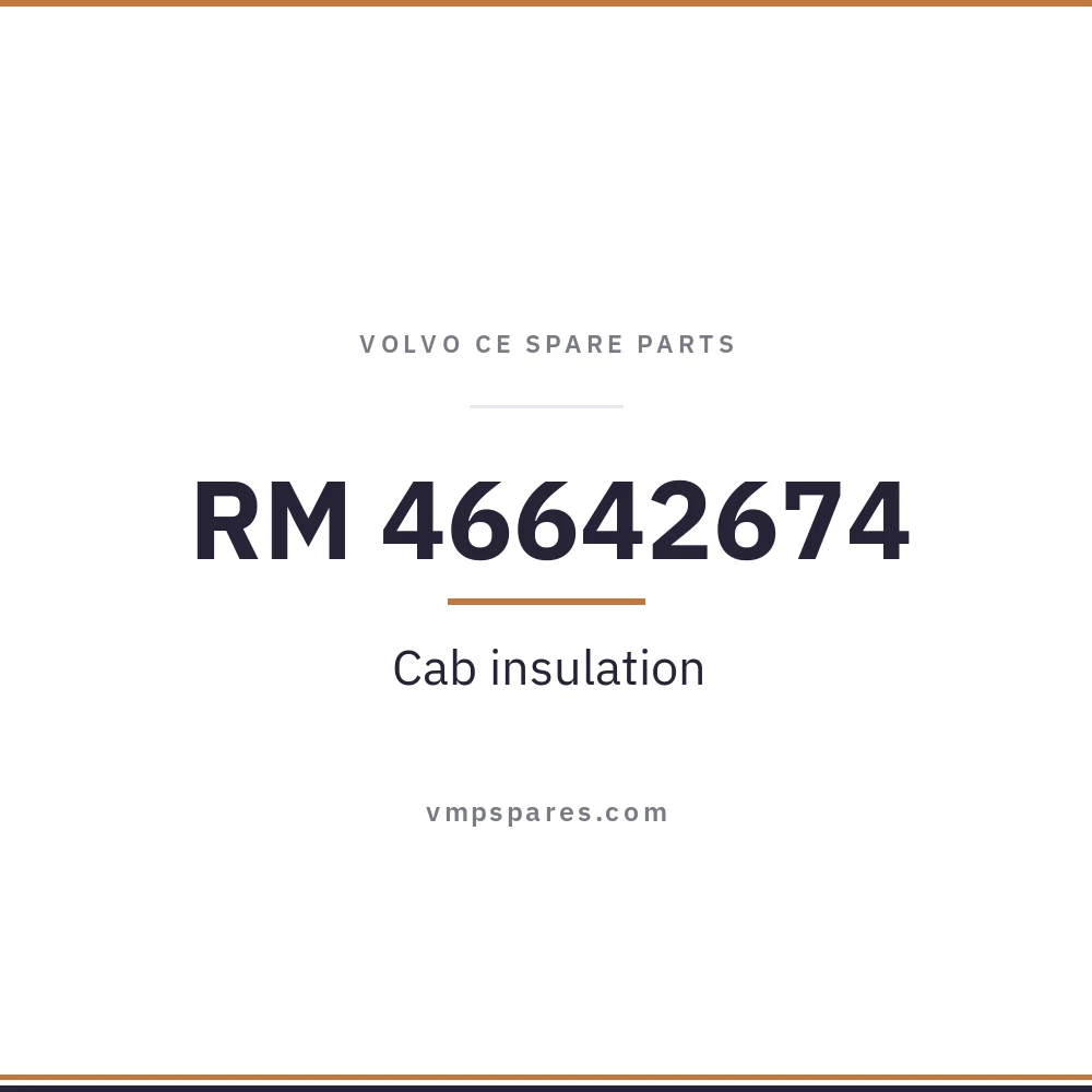 RM 46642674 – Cab insulation