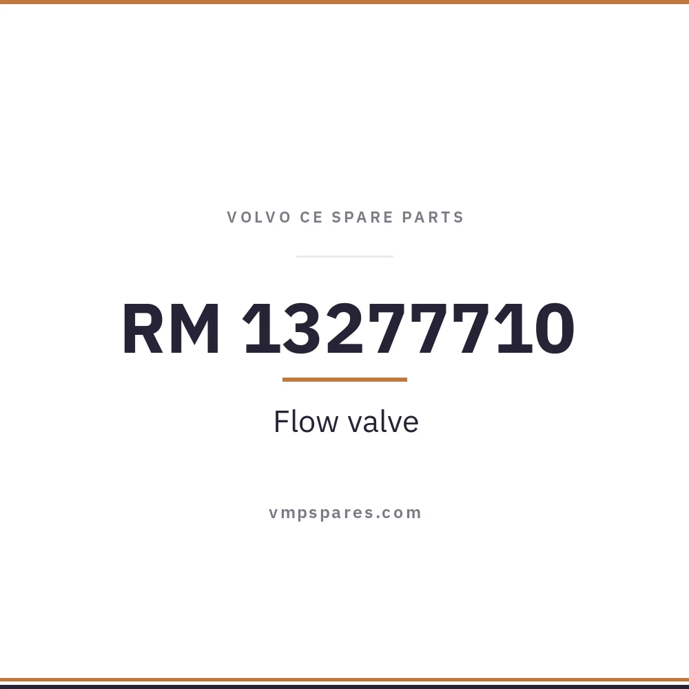RM 13277710 – Flow valve