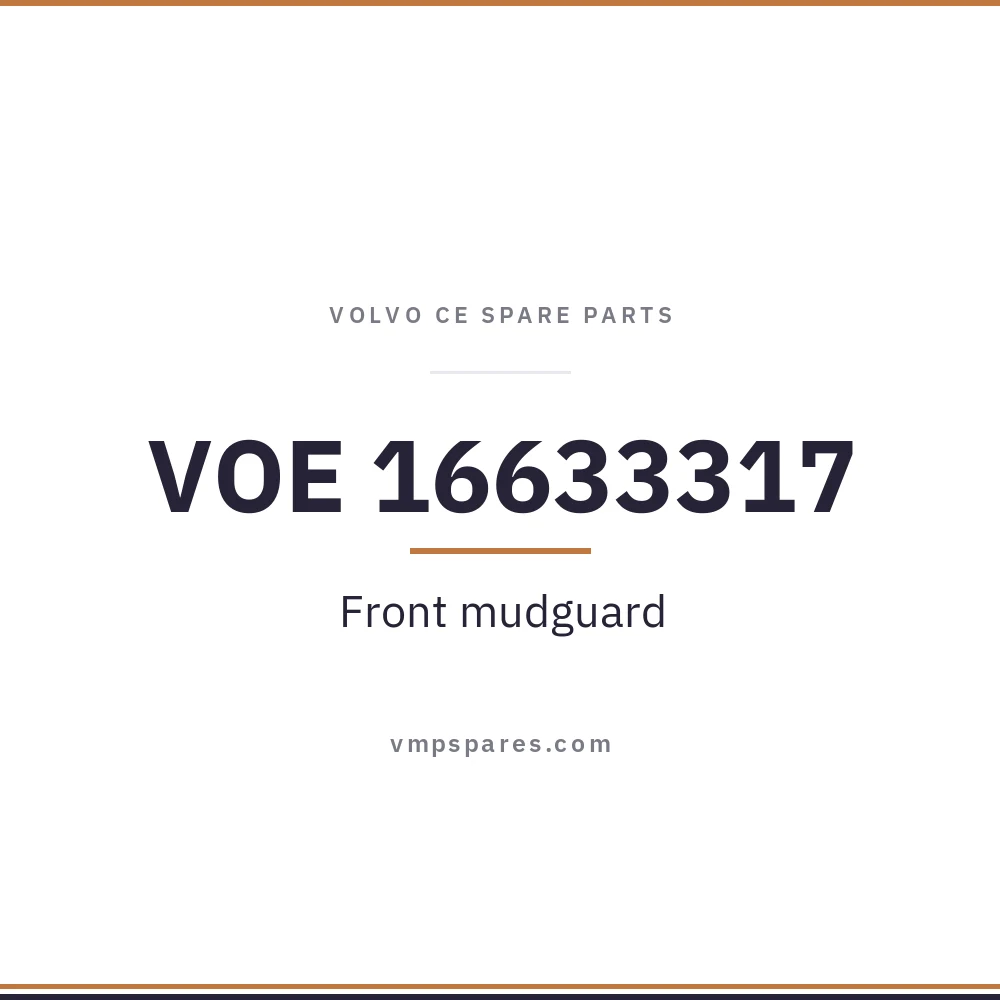 VOE 16633317 – Front mudguard